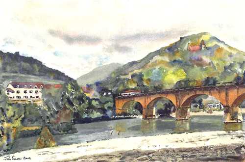 Rouffillac Bridge over the Dordogne - Nr Sarlat France